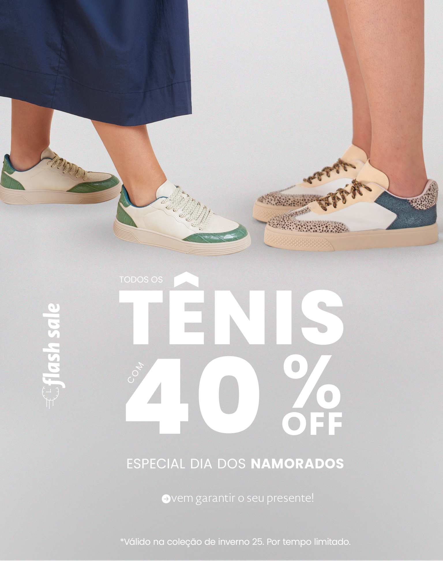 Flash Sale tênis com 40OFF